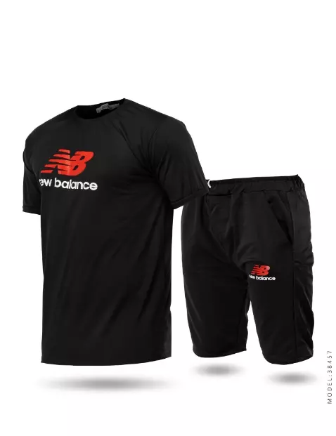 ست تیشرت New Balance مردانه با شلوارک مشکی