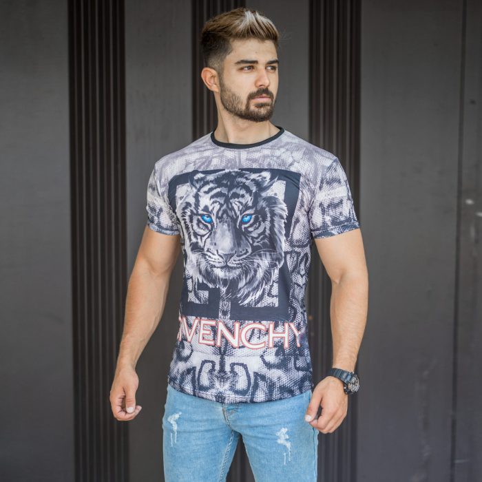 تیشرت طرح ببر مردانه مدل Givenchy آستین کوتاه جدید