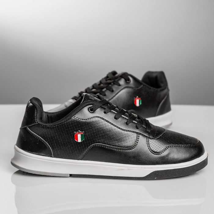 خرید انلاین کفش چرم مشکی اسپرت جدید طرح ایتالیا