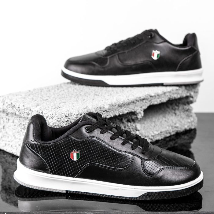 خرید انلاین کفش چرم مشکی اسپرت جدید طرح ایتالیا