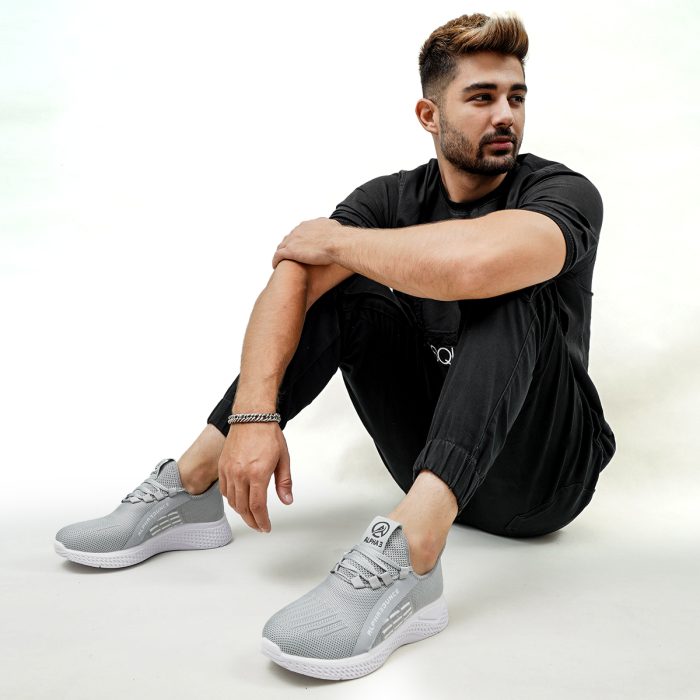 کفش کتانی مردانه طوسی مدل جدید ارزان قیمت