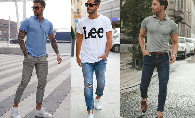 روش ست کردن تیپ و استایل آقایان با انواع پیراهن تی شرت شلوار و اکسسوری کفش
