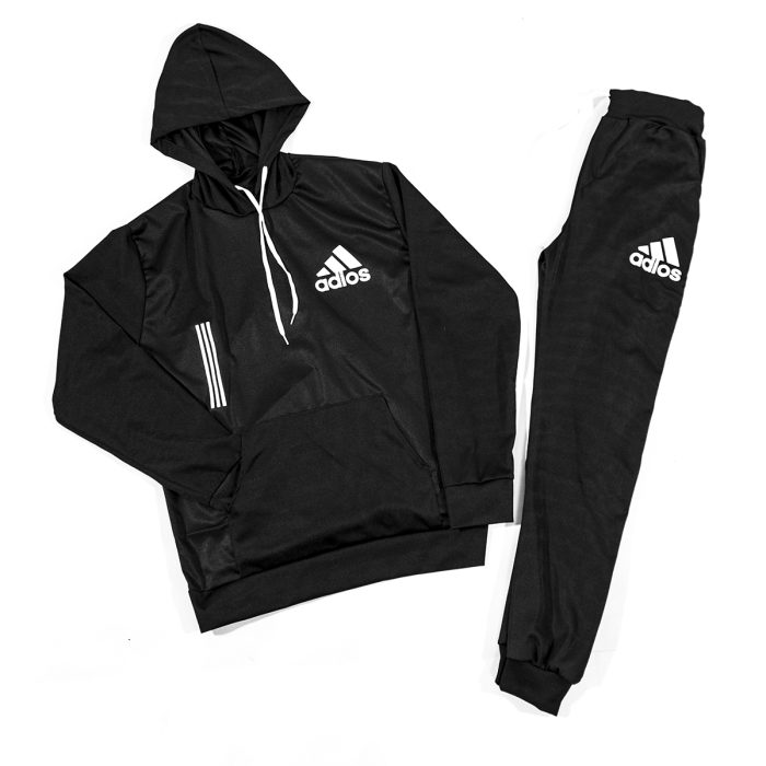 ست هودی مشکی با شلوار اسلش مردانه Adidas جدید