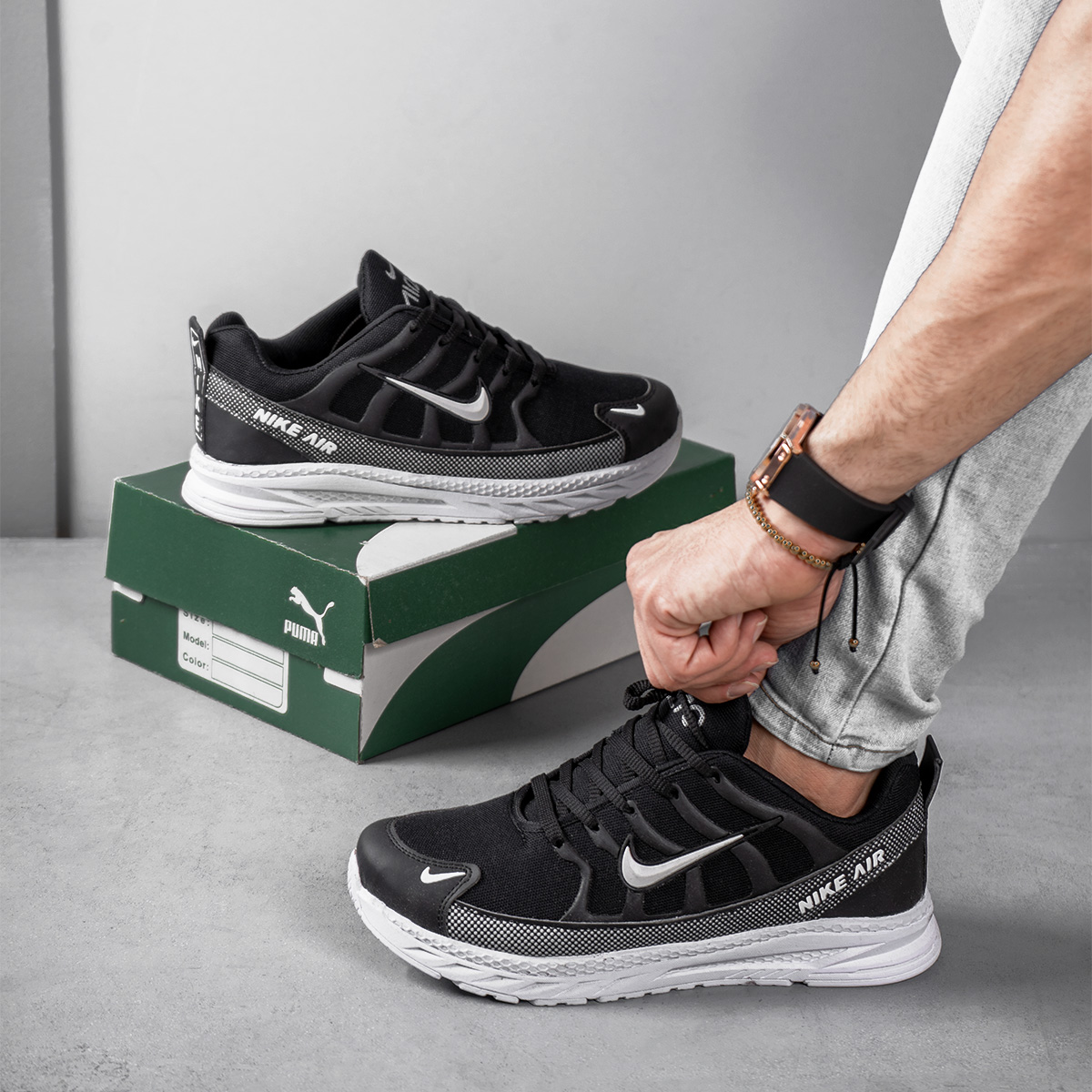 کفش کتانی مشکی مردانه نایکی اسپرت طرح جدید