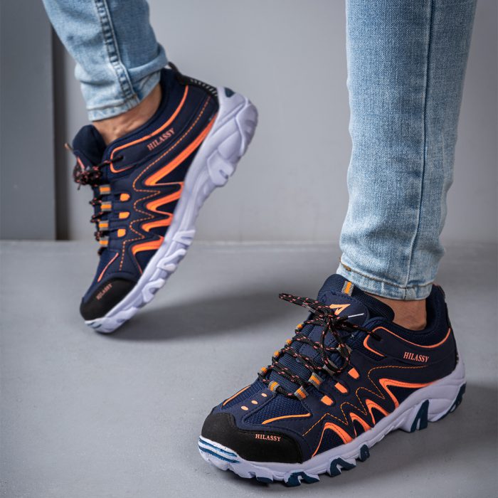 کفش کتانی مردانه سرمه ای مدل 1401 ورزشی اسپرت جدید