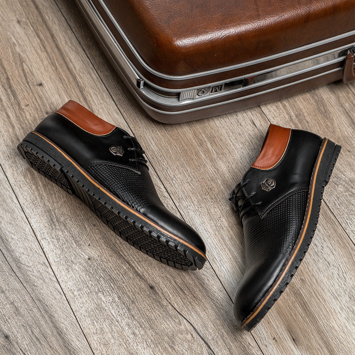 کفش کلاسیک چرم مشکی قهوه ای مردانه ارزان قیمت