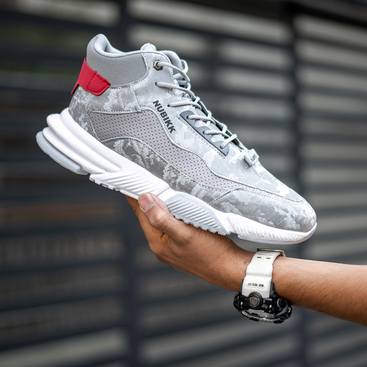 کفش ساقدار مردانه طوسی پسرانه