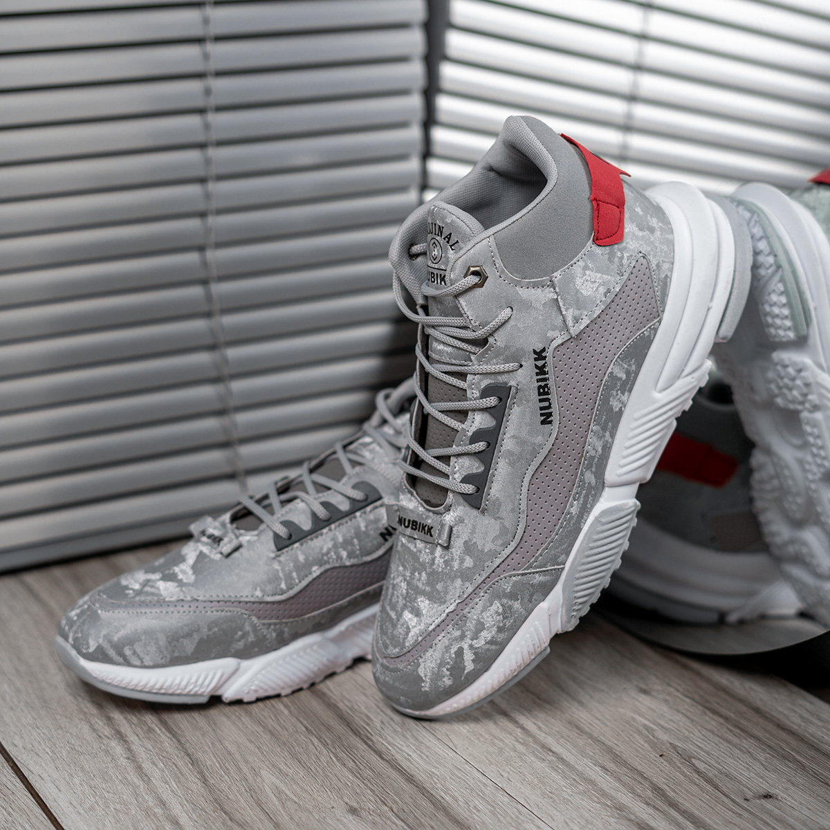 کفش ساقدار مردانه طوسی پسرانه