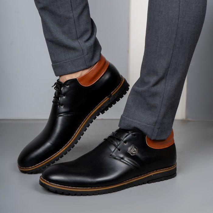 کفش کلاسیک چرم مردانه مدل رسمی مشکی طرح ساده