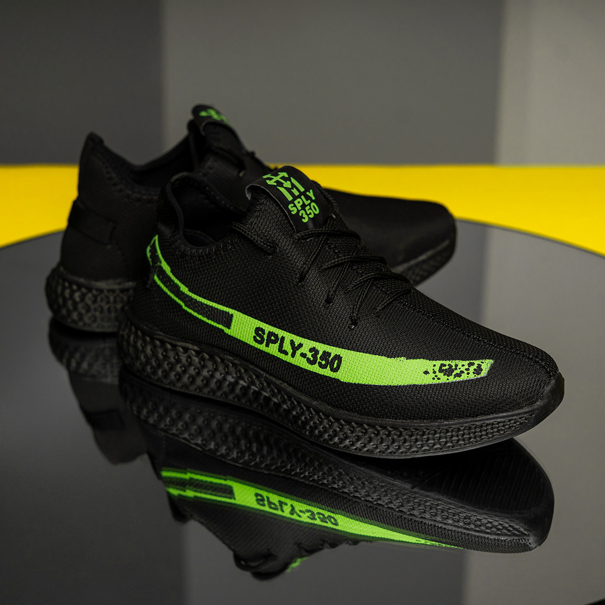 کفش ورزشی مردانه مشکی سبز جدید