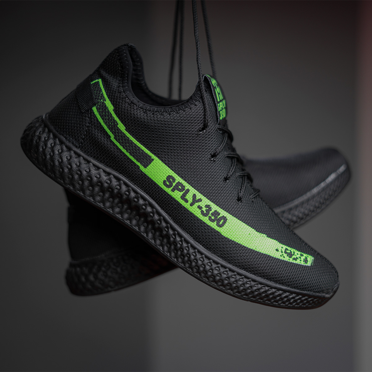 کفش ورزشی مردانه مشکی سبز جدید