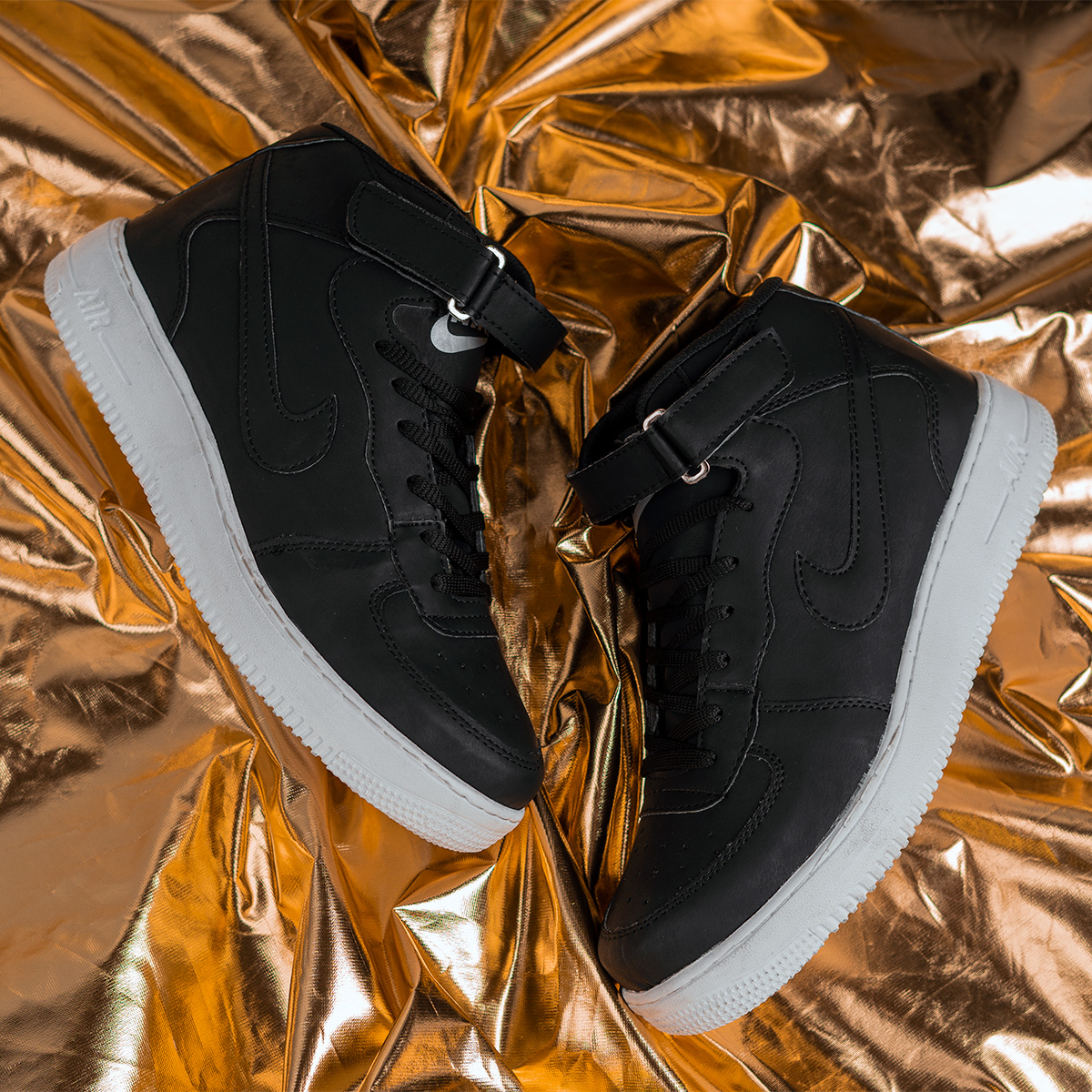 کفش ساقدار مردانه مدل تخت صاف مشکی ساق بلند Nike