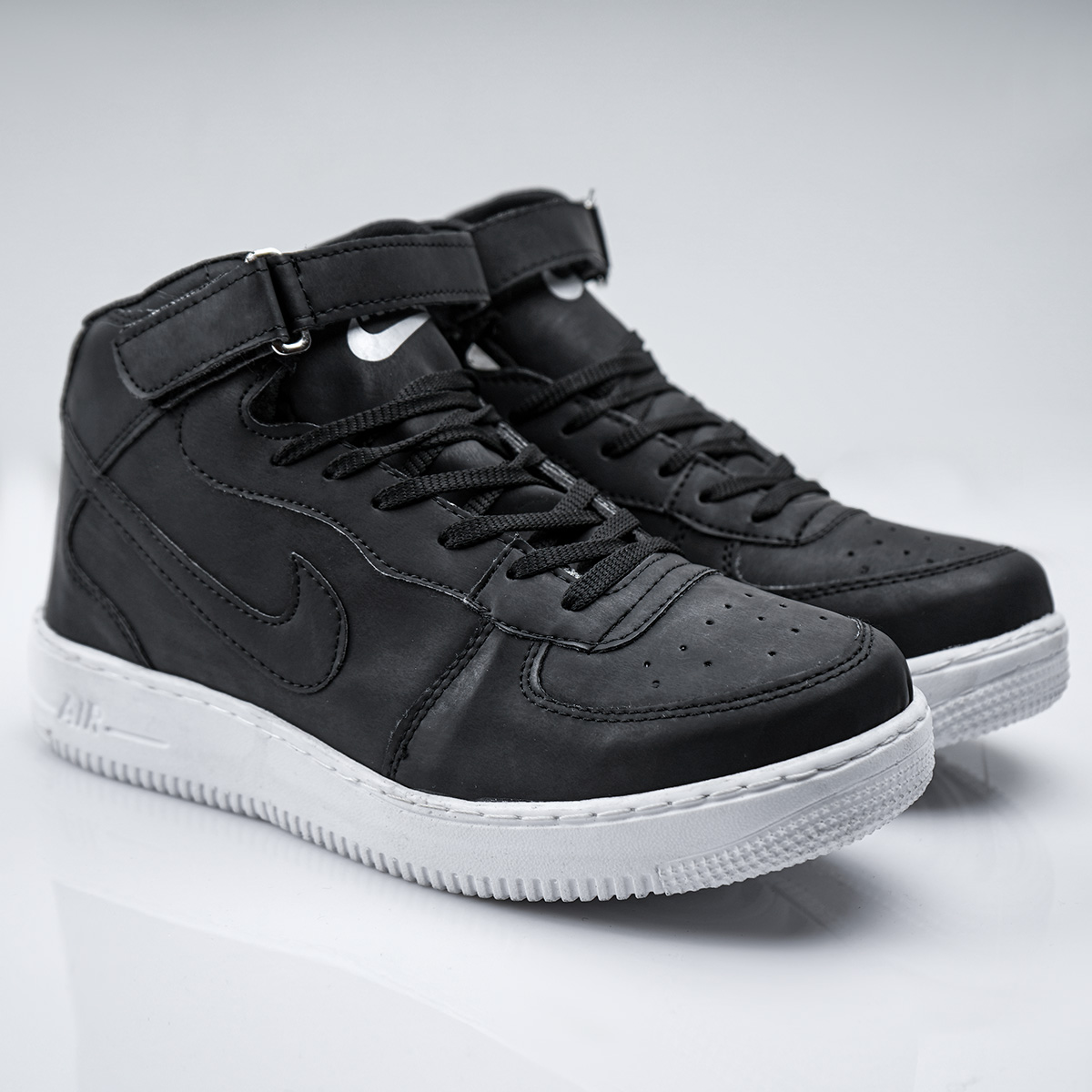 کفش ساقدار مردانه مدل تخت صاف مشکی ساق بلند Nike