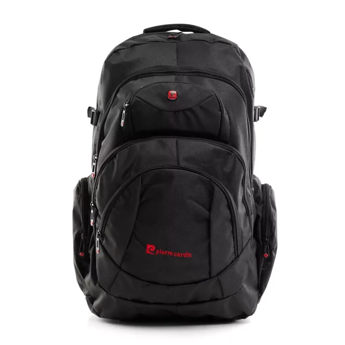 کوله پشتی Pierre cardin جنس برزنت رنگ مشکی