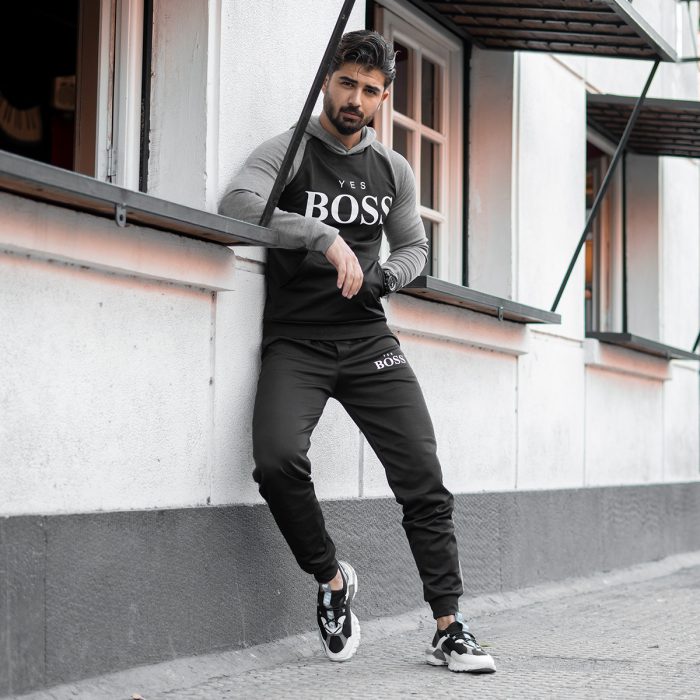 ست هودی شلوار اسلش مردانه Boss
