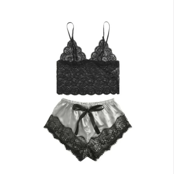 ست بالا تنه شورتک زنانه ( لباس خواب 2 تکه )