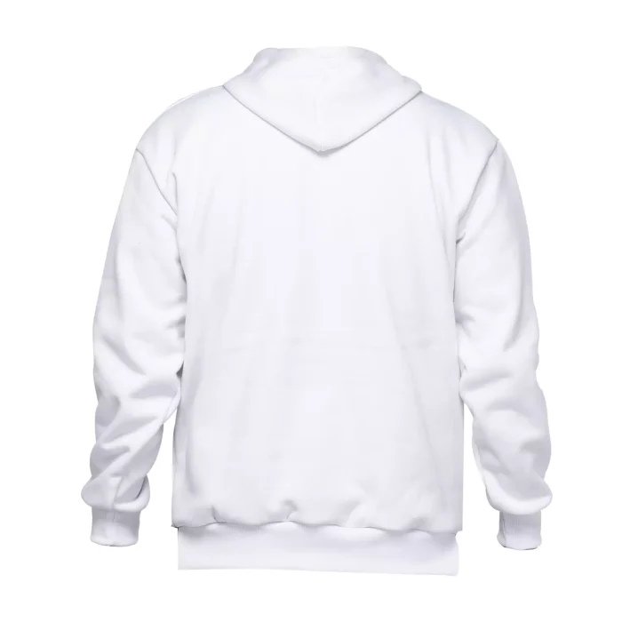 هودی دورس پنبه مردانه رنگ سفید کلاهدار گلدوزی شده