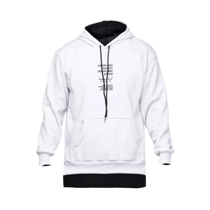 هودی دورس مردانه پنبه ای رنگ سفید 2 تکه