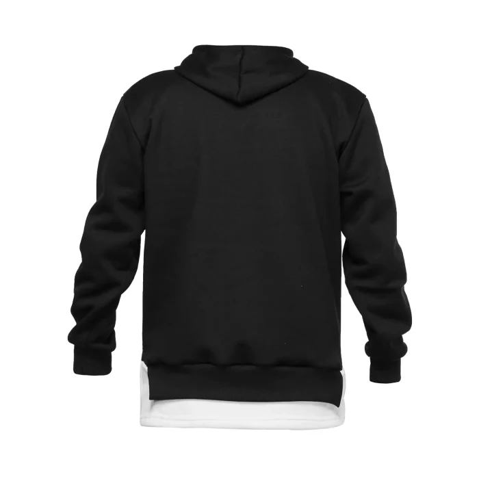 هودی دورس مردانه رنگ مشکی مدل کلاهدار چاپی