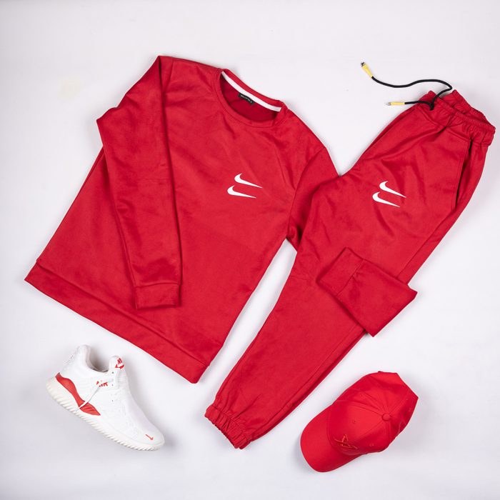 ست تیشرت شلوار سوییت قرمز مدل Nike