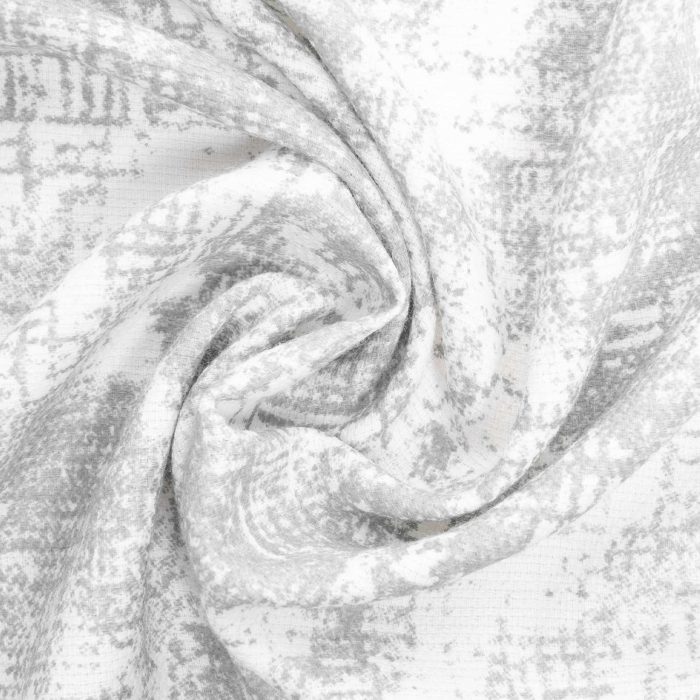 پیراهن آستین کوتاه کنفی مردانه سفید طوسی