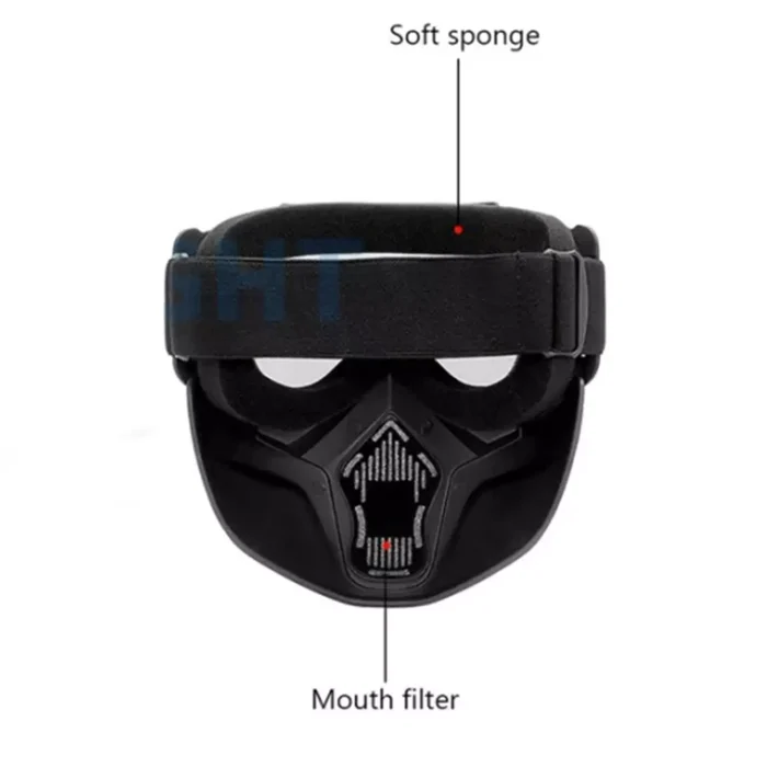 ماسک تمام صورت با عینک UV دار محافظ صورت