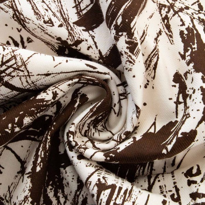 پیراهن آستین کوتاه سفید قهوه ای مردانه مدل کنفی