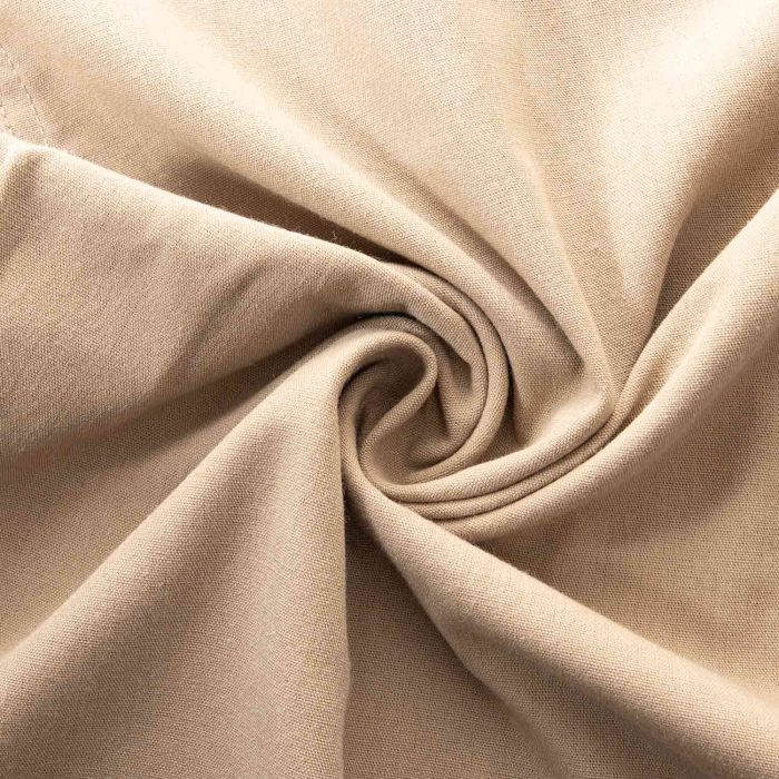 پیراهن تابستانه مردانه جنس لینن رنگ کرم مدل تک جیب