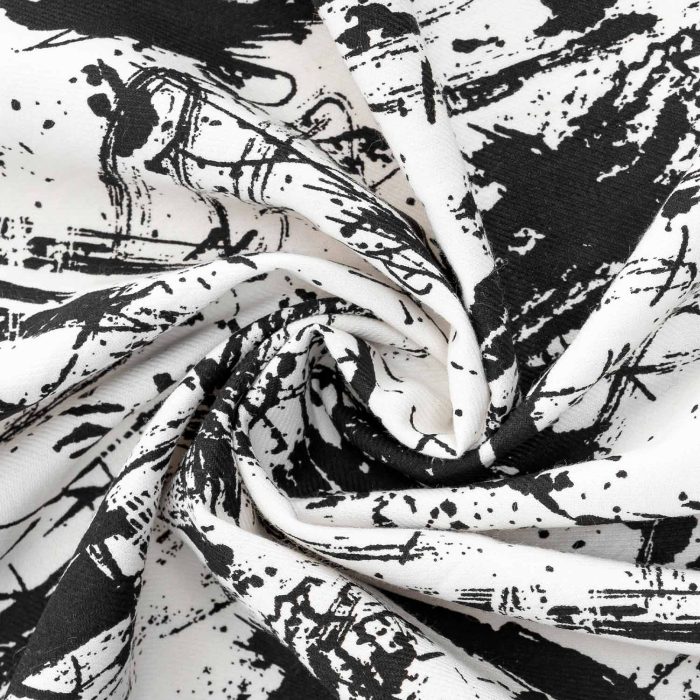 پیراهن آستین کوتاه مردانه رنگ سفید مشکی کنفی