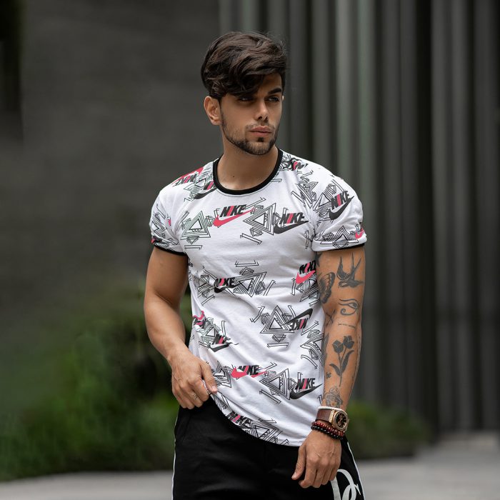 تیشرت Nike مردانه سفید طرحدار ورزشی