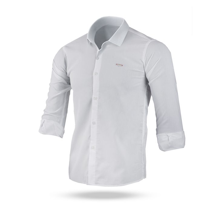 پیراهن مردانه سفید طرحدار مدل جدید ساده شیک