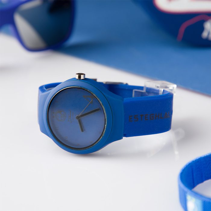 یکی از جدیدترین ست های ساعت دستبند مردانه استقلال آبی رنگ