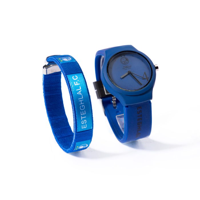 یکی از جدیدترین ست های ساعت دستبند مردانه استقلال آبی رنگ