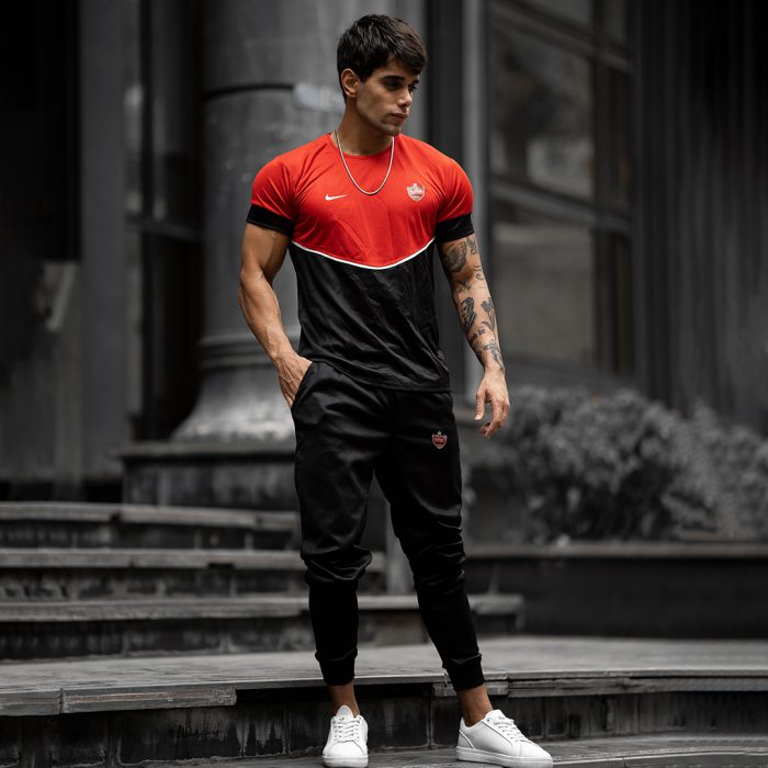 ست تیشرت شلوار مردانه ورزشی Nike قرمز مشکی