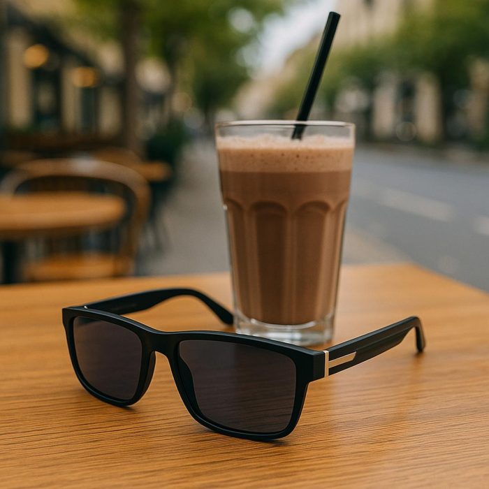 عینک آفتابی مشکی مردانه مدل فریم کائوچویی Skada