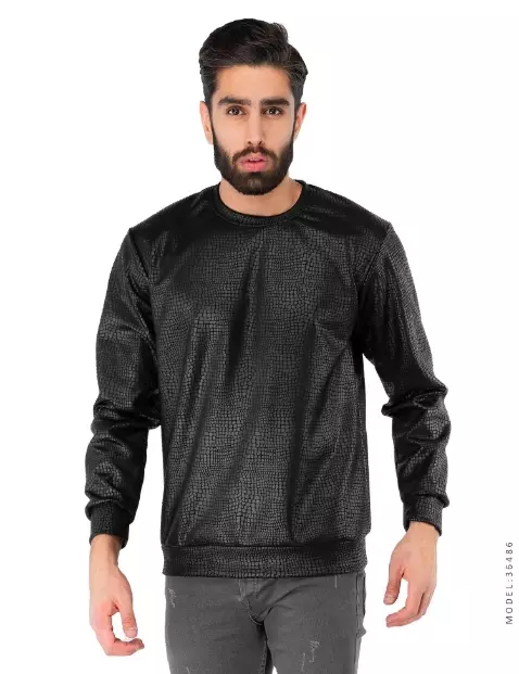 بلوز سوییت مشکی مردانه مدل پوست ماری - Image 3