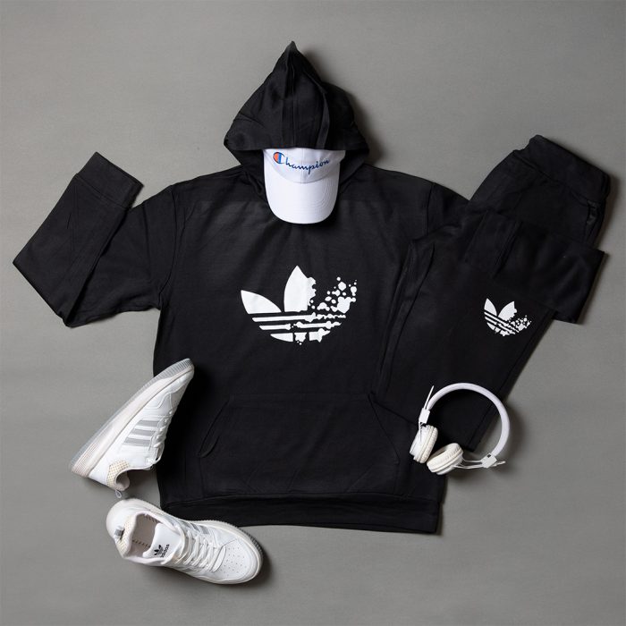 هودی شلوار مردانه adidas مشکی ورزشی