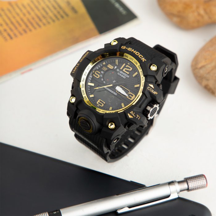 ساعت مچی G-shock مردانه زرد مشکی ضدآب