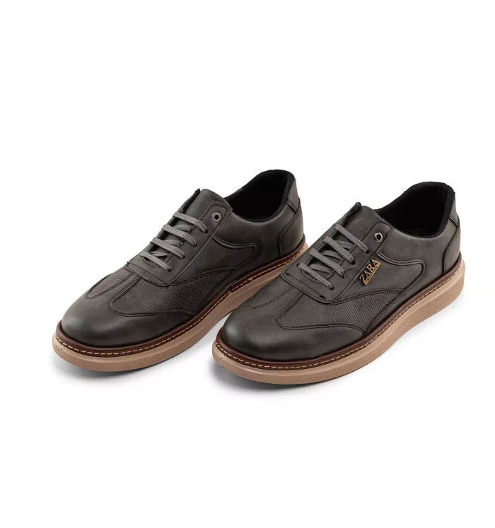 کفش چرم قهوه ای مردانه مدل زارا Zara اسپرت