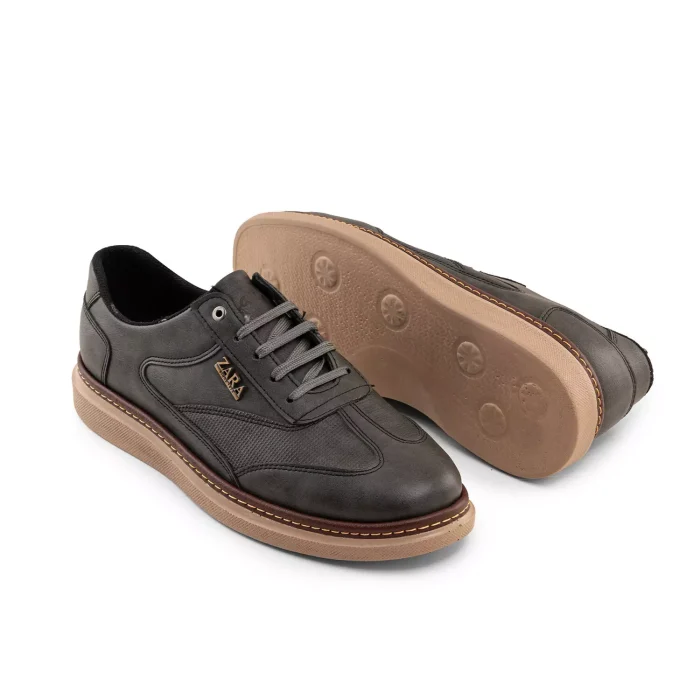 کفش چرم قهوه ای مردانه مدل زارا Zara اسپرت