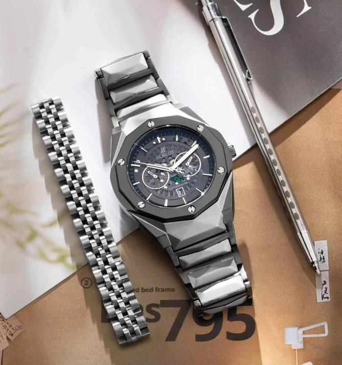 ساعت مچی مردانه مدل استیل Hublot - Image 2
