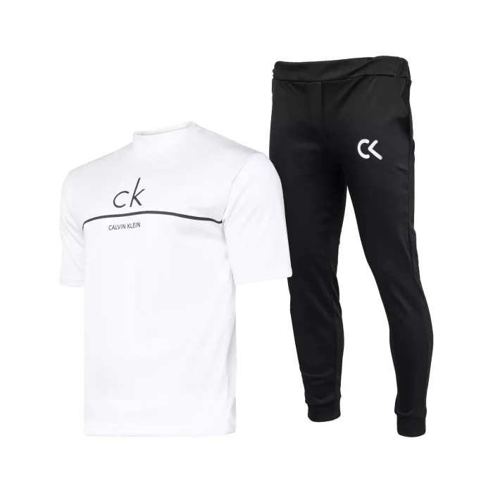 ست تیشرت CK سفید با شلوار اسلش مردانه