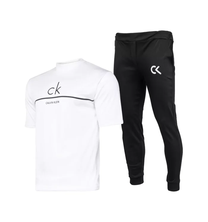 ست تیشرت CK سفید با شلوار اسلش مردانه