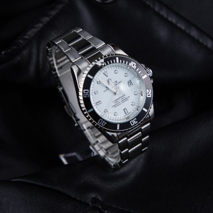 ساعت مردانه Silver صفحه سفید مردانه Rolex