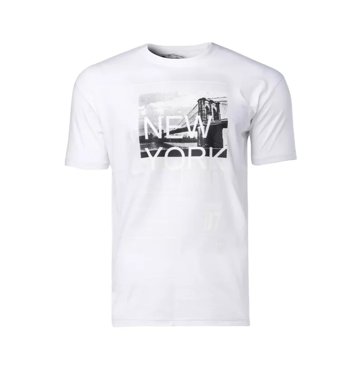 تیشرت سفید مردانه مدل New York