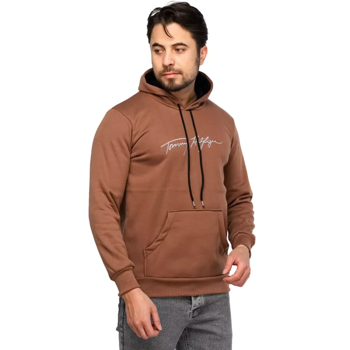 هودی دورس مردانه رنگ قهوه ای مدل Tommy