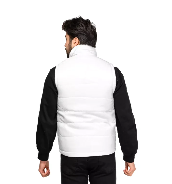 کاپشن پافر مردانه ( جلیقه ) رنگ سفید جنس ضد آب - Image 2