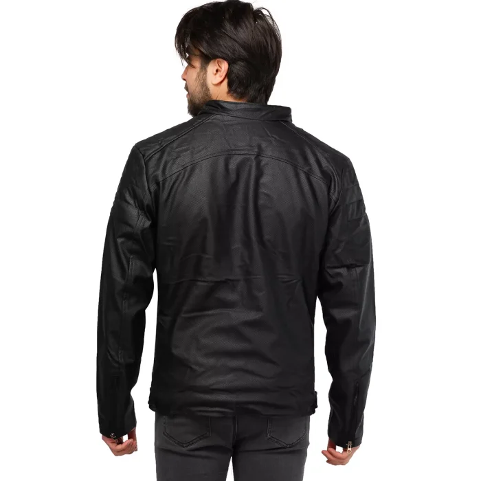 کاپشن مردانه چرم مشکی مدل New style