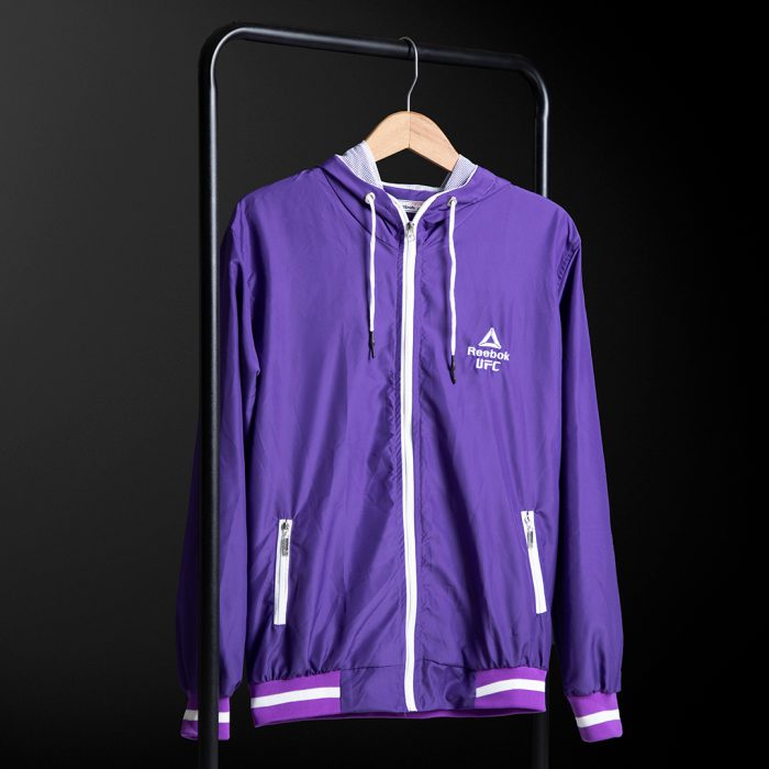 سوئیشرت بادگیر کلاهدار بنفش مدل مردانه Reebok
