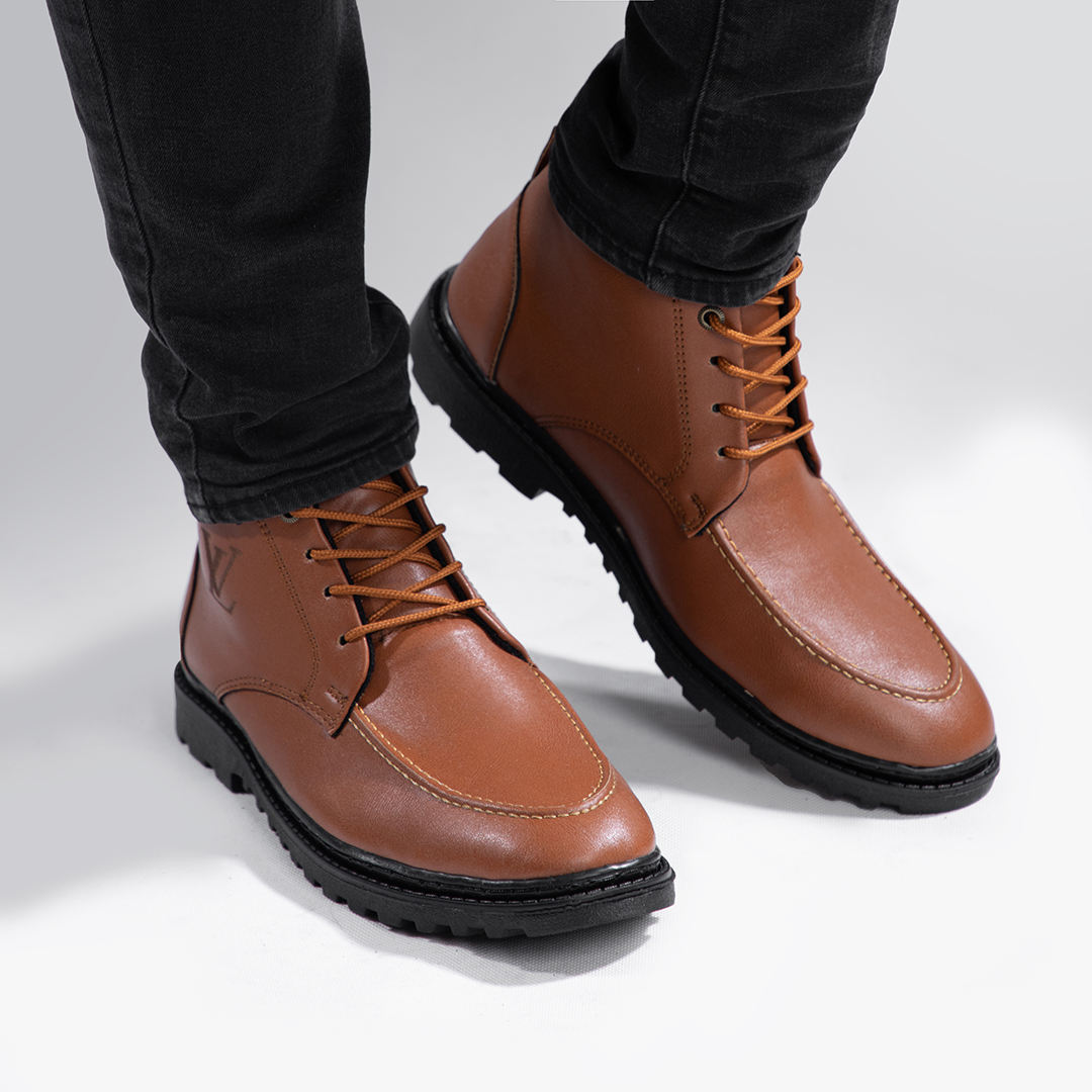 کفش ساق دار مردانه قهوه ای جدید